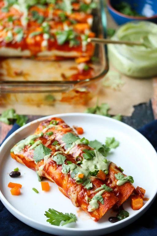 Sweet Potato Turkey Enchiladas