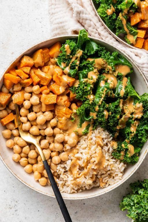 Sweet Potato and Kale Rice Bowl