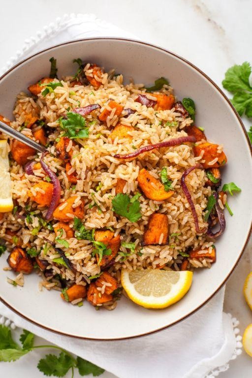 Sweet Potato and Rice Pilaf