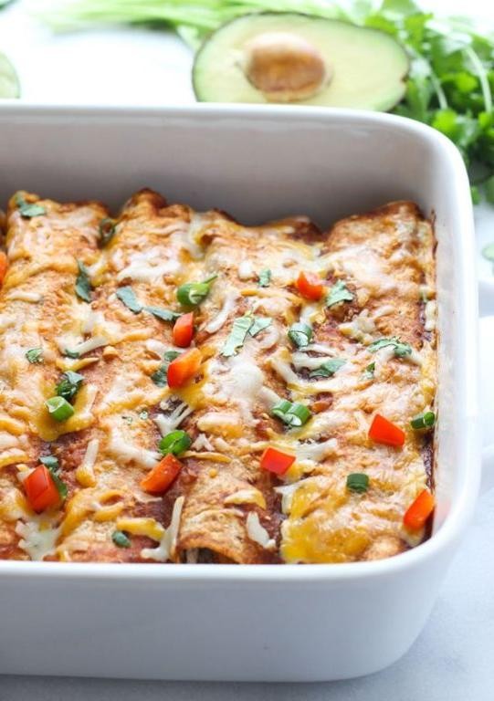 Sweet Potato and Spinach Enchiladas