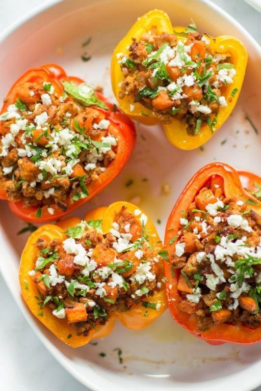 Sweet Potato and Turkey Stuffed Peppers