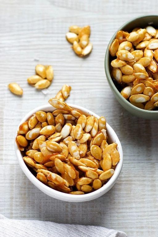 Sweet and Salty Caramel Pumpkin Seeds