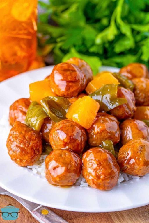 Sweet and Sour Meatballs with Pineapple Sauce