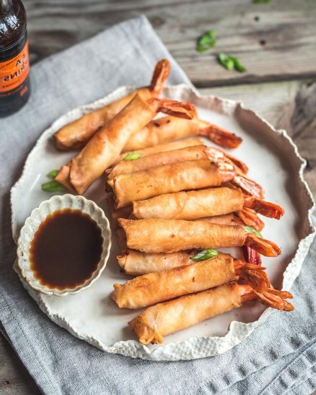 Sweet and Sour Shrimp Spring Rolls