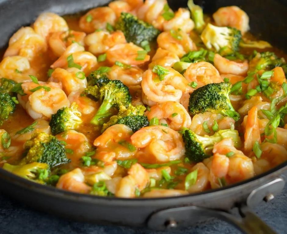 Sweet and Sour Shrimp with Broccoli