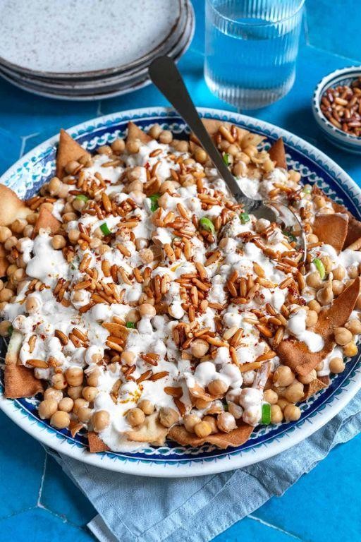 Syrian Lamb Fatteh with Crispy Pita and Yogurt