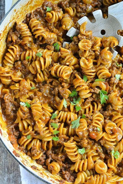 Taco-Style Beef and Cheese Pasta Bake