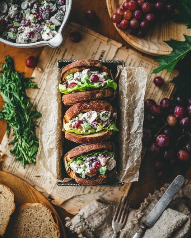 Tarragon Chicken Salad with Grapes