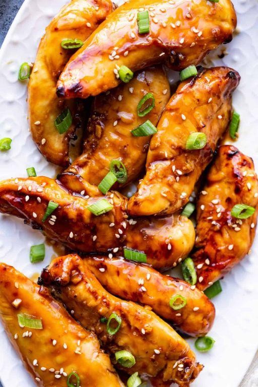 Teriyaki Glazed Air Fryer Chicken Tenders