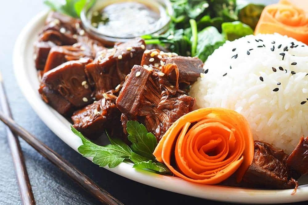 Teriyaki Jackfruit Rice Bowls