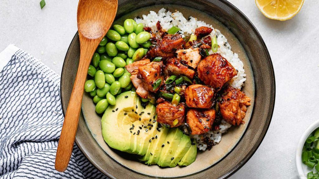 Teriyaki Keta Salmon Rice Bowl