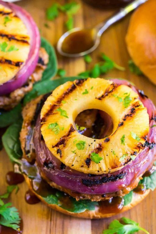 Teriyaki Pineapple Glazed Burgers