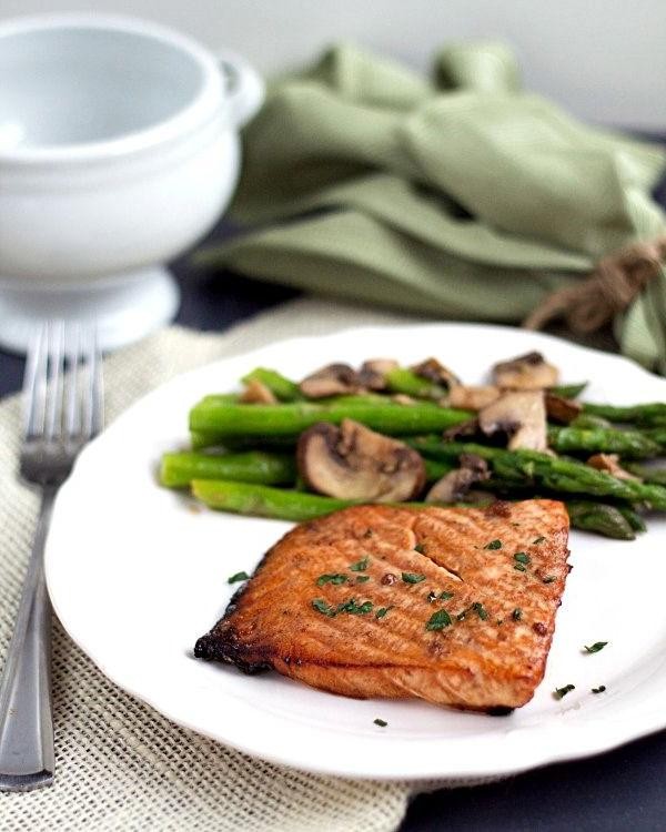 Teriyaki Salmon with Sesame Asparagus Stir-Fry