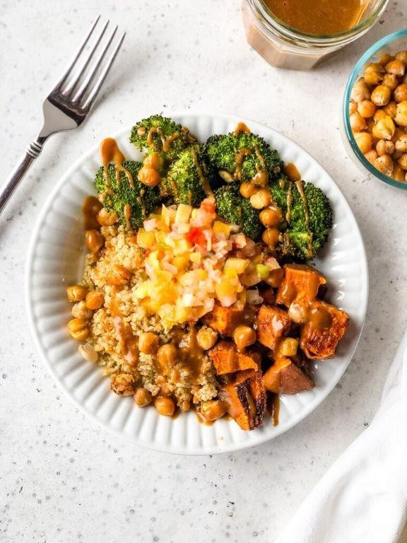 Thai Peanut Diced Sweet Potatoes