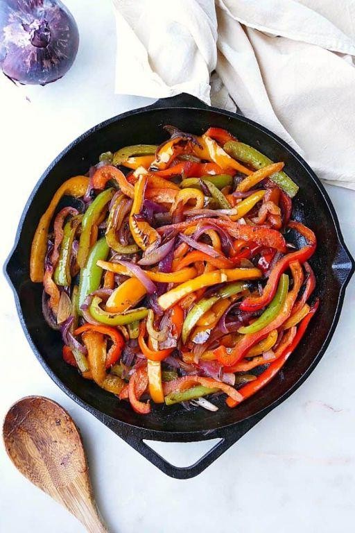Thrasher Shark Fajitas with Peppers and Onions