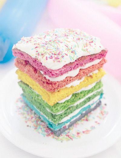 Tiramisu Rainbow Layer Cake