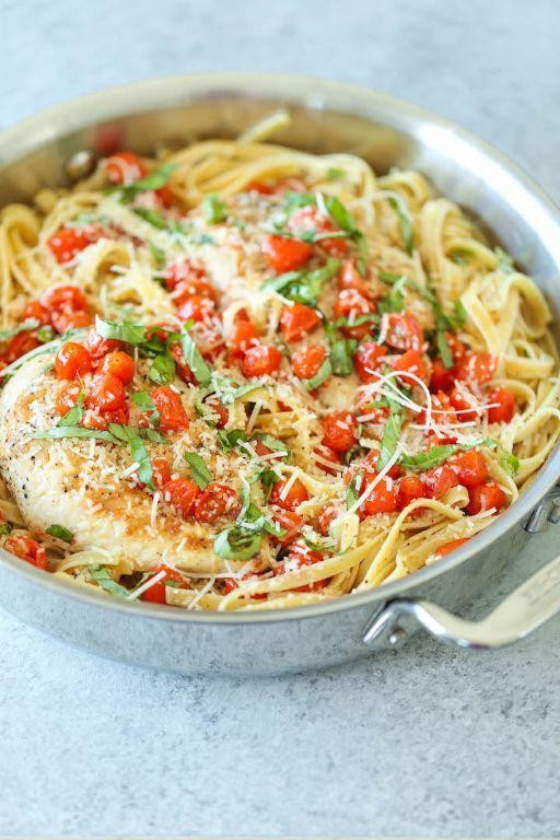 Tomato Basil Chicken Linguine