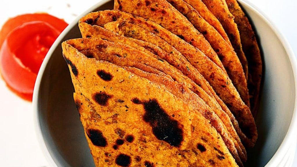 Tomato Basil Paratha (Tangy Tomato and Basil Paratha)