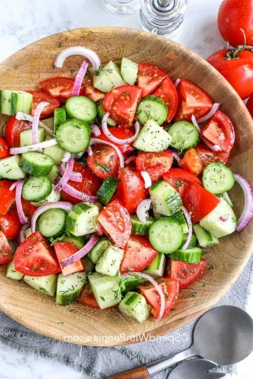 Tomato and Cucumber Salad with Red Wine Vinegar