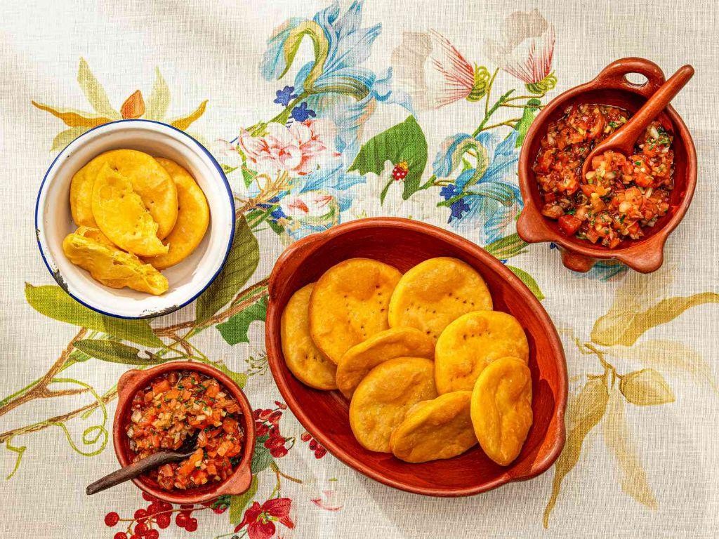 Traditional Chilean Sopaipillas with Spicy Mustard