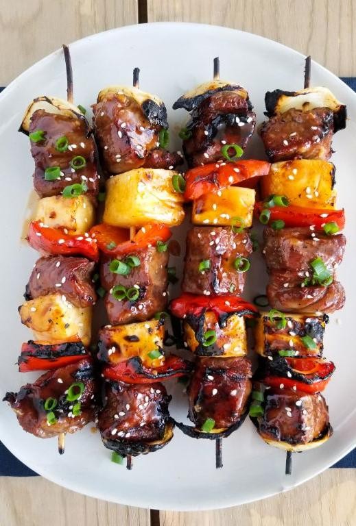 Tri Tip Steak Kebabs with Pineapple Marinade
