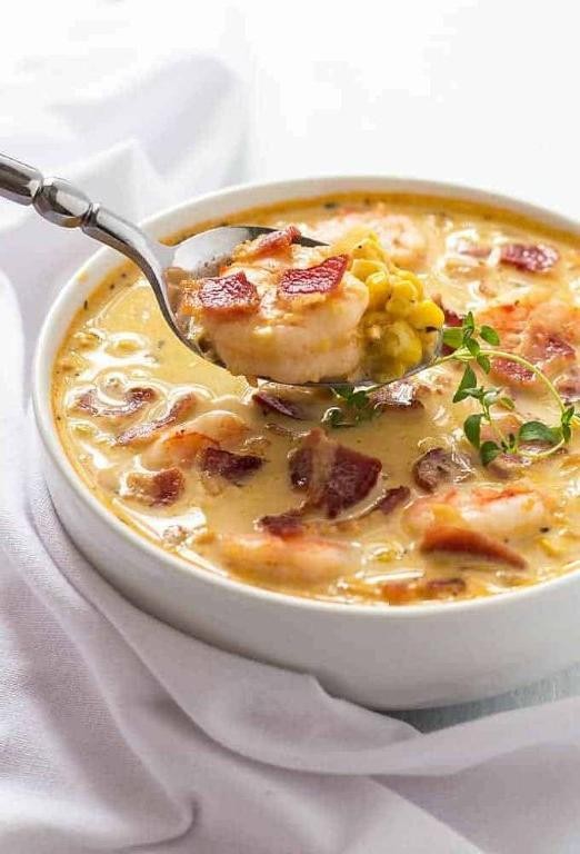 Triggerfish Chowder with Bacon and Corn