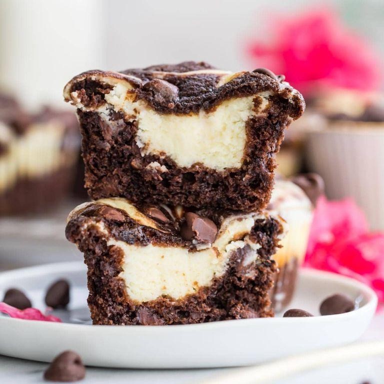 Triple Chocolate Muffins with Cream Cheese Filling