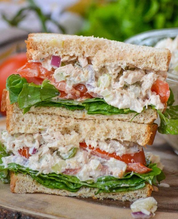 Tuna Salad Sub with Pickles