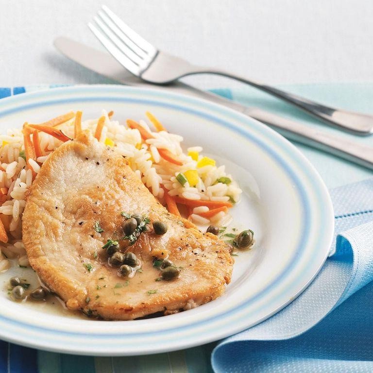Turkey Breast Piccata with Lemon Caper Sauce