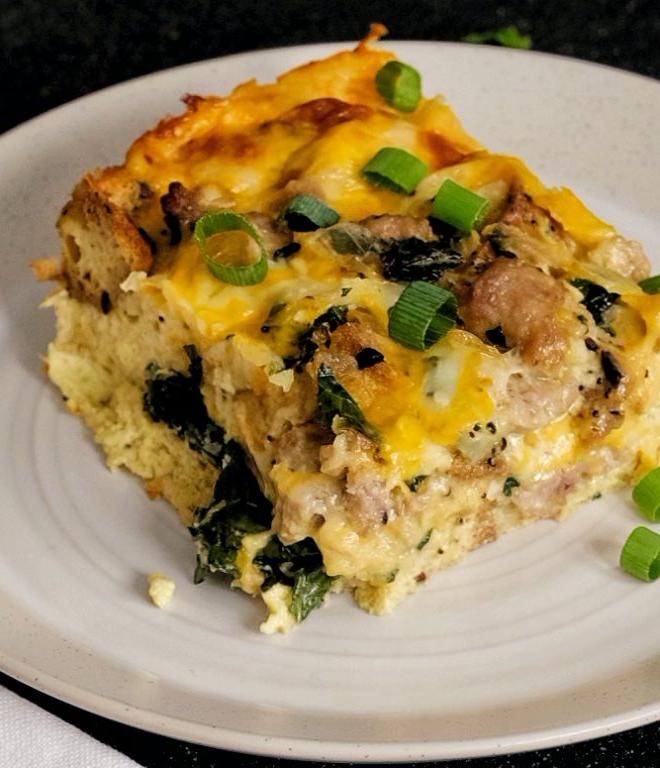 Turkey Sausage and Kale Gluten Free Breakfast Casserole