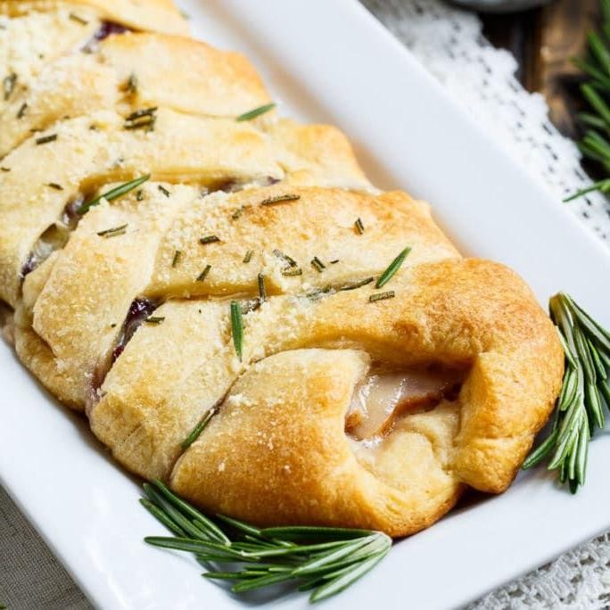 Turkey and Cranberry Crescent Roll Braid