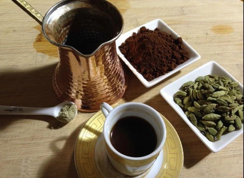 Turkish cardamom coffee