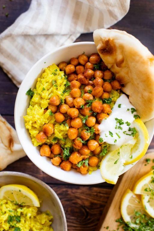 Turmeric Coconut Rice with Chickpeas