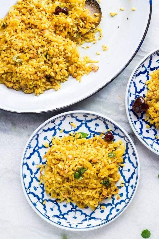 Turmeric Rice with Mango and Mint