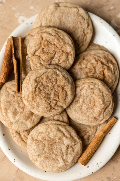 Vanilla Sugar Cookies with Cinnamon Sugar Topping