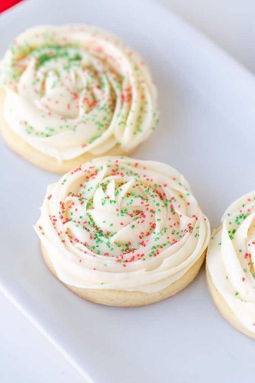 Vanilla Sugar Cookies with Cream Cheese Frosting
