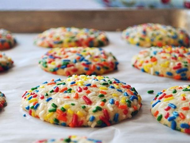 Vanilla Sugar Cookies with Sprinkles