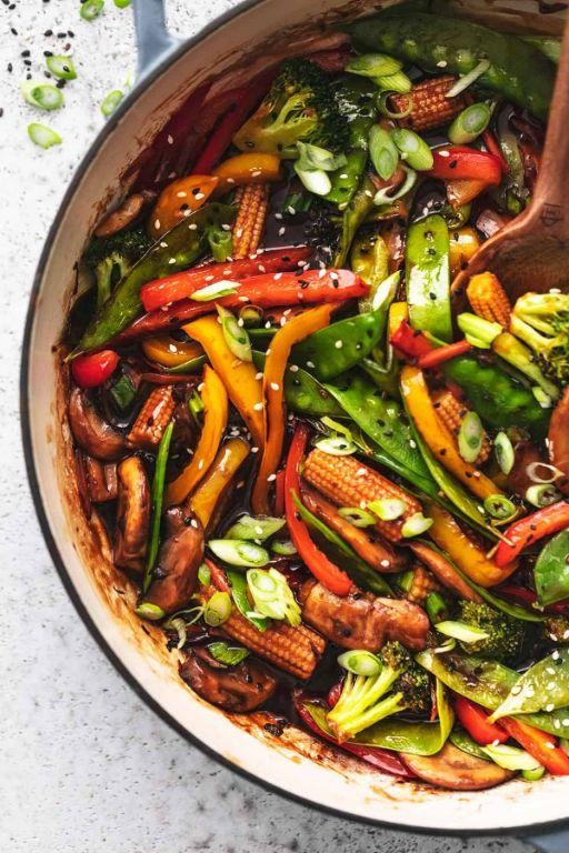 Varavah Stir-Fry with Vegetables and Soy Sauce