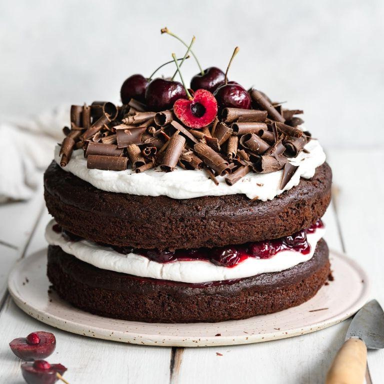 Vegan Black Forest Gateau with Coconut Cream