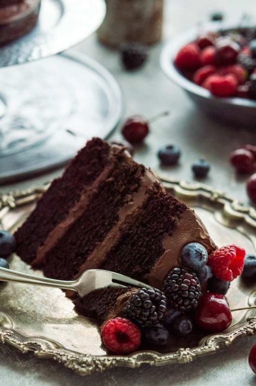 Vegan Chocolate Mud Cake with Coconut Cream