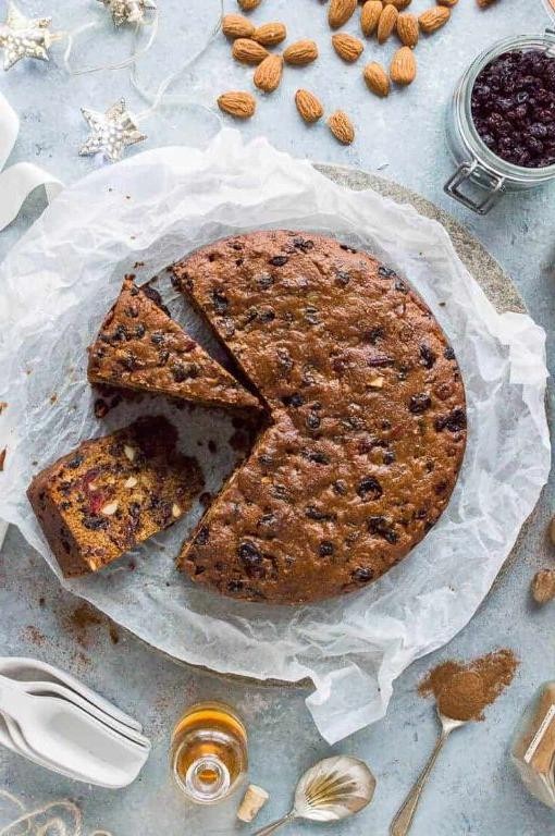 Vegan Dark Fruit Cake with Coconut Sugar