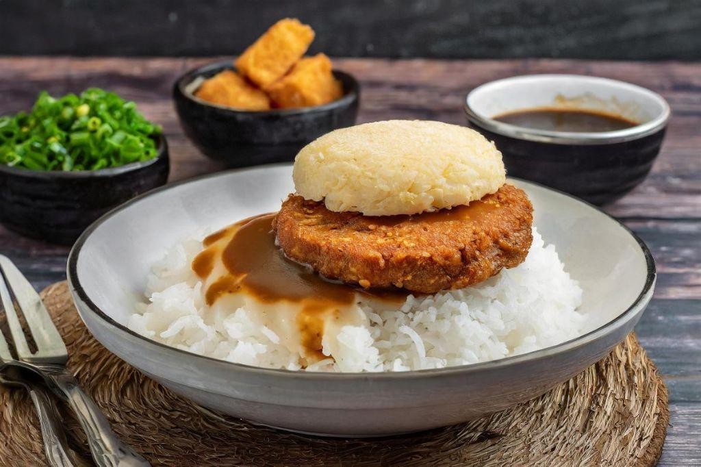 Vegan Loco Moco with Lentil Patties