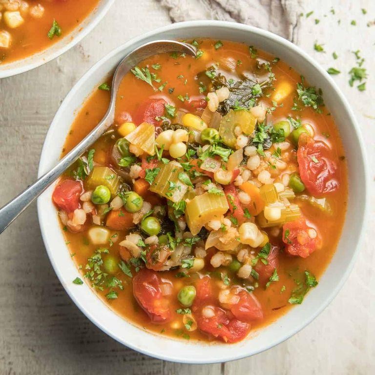 Vegetable Barley Soup with Thyme