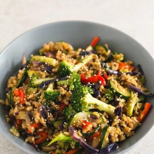 Vegetable Stir-Fry with Rice