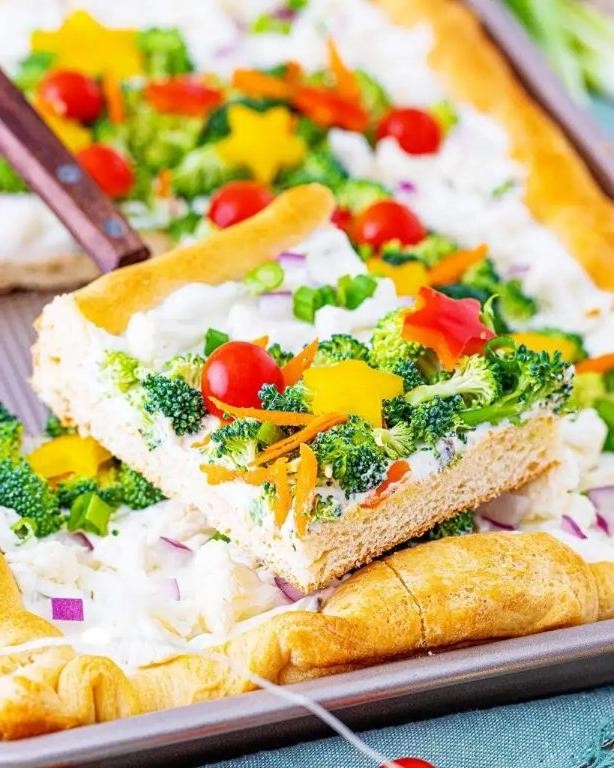 Vegetable and Cheese Crescent Roll Bake