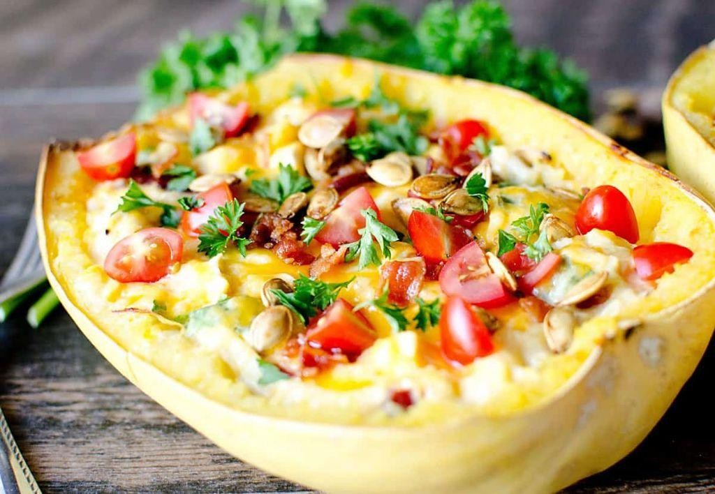 Vegetable-Loaded Spaghetti Squash Casserole