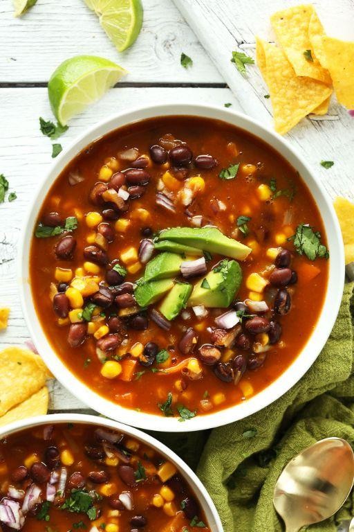 Vegetarian Tortilla Soup with Chipotle