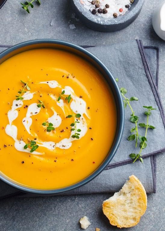 Velvety Hubbard Squash Bisque