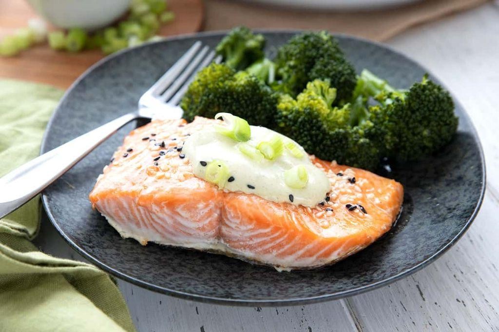 Wasabi Mayo Grilled Salmon