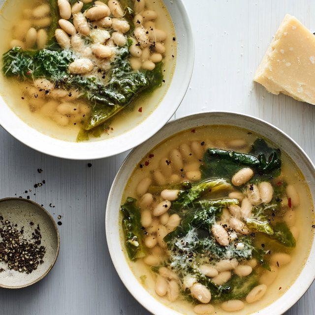 White Bean and Kale Soup with Parmesan